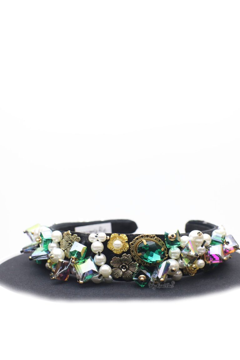 Queen Gladys- impressive baroque beaded headband - My Roial Ears LTD