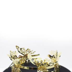 Queen Elsa-gold metal 3D butterfly headband - My Roial Ears LTD