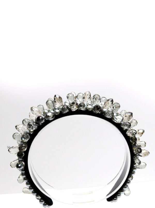 Queen Farica- clear water drop inspired headband
