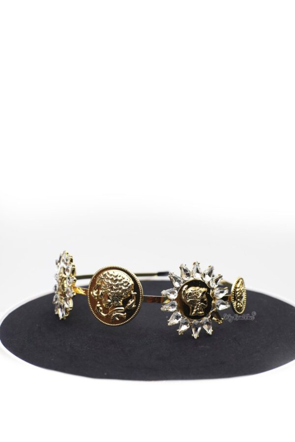 Queen Kaila- retro baroque inspired sunflower gold headband - My Roial Ears LTD