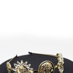 Queen Kaila- retro baroque inspired sunflower gold headband - My Roial Ears LTD