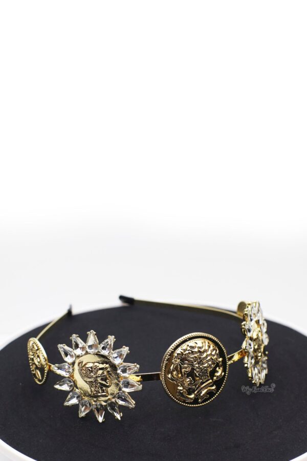 Queen Kaila- retro baroque inspired sunflower gold headband - My Roial Ears LTD