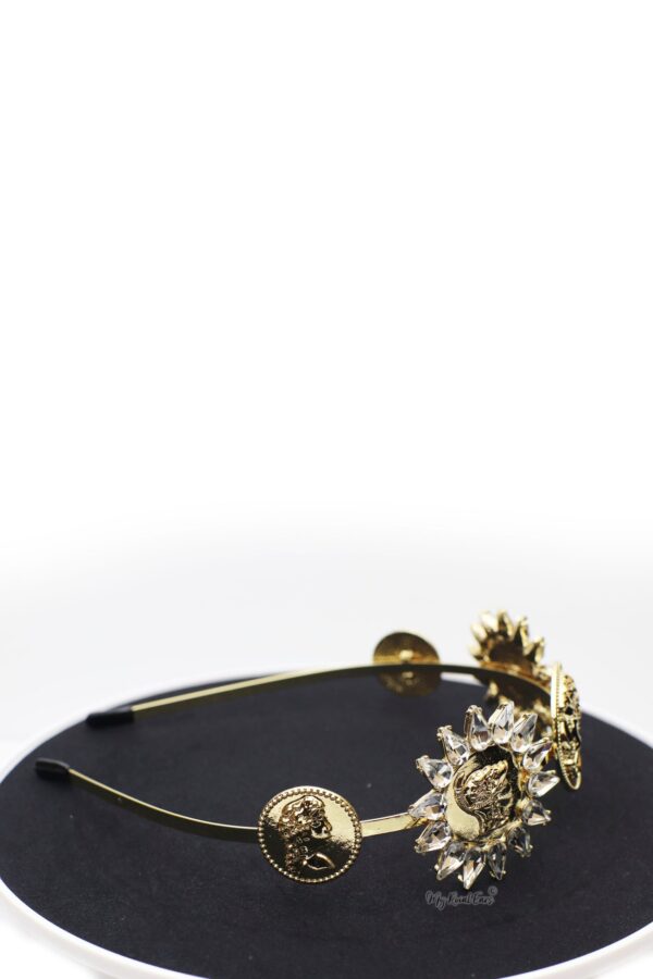 Queen Kaila- retro baroque inspired sunflower gold headband - My Roial Ears LTD