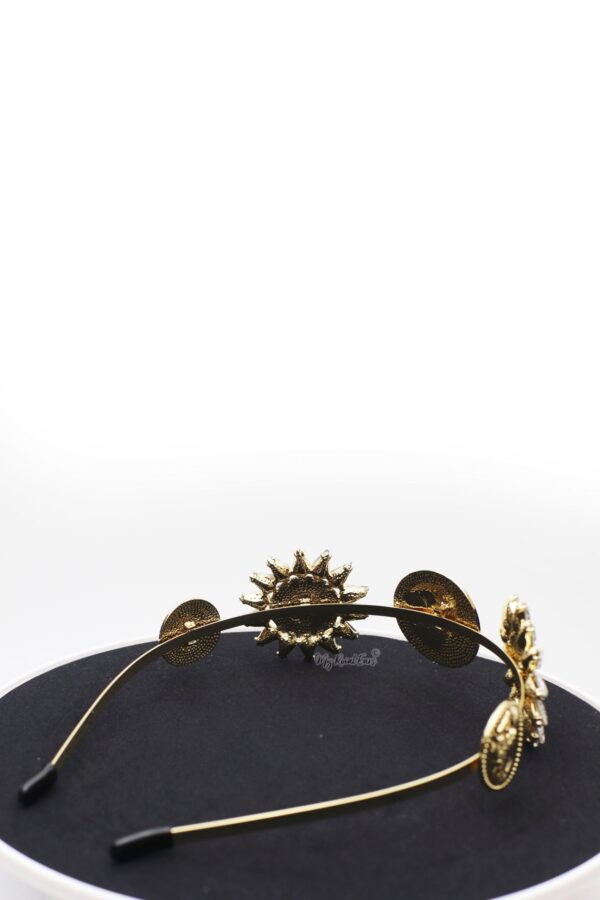 Queen Kaila- retro baroque inspired sunflower gold headband - My Roial Ears LTD