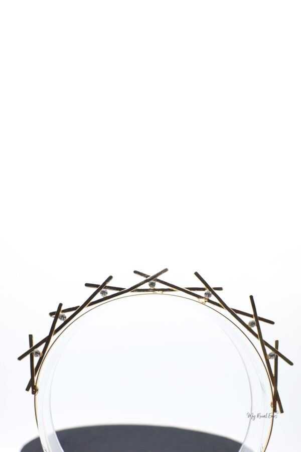 Queen Jacobina- geomatic golden modest headband - My Roial Ears LTD