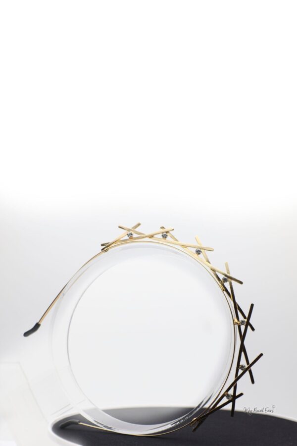 Queen Jacobina- geomatic golden modest headband - My Roial Ears LTD