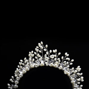 Queen Kendra- pearl beaded de noiva bridal headband
