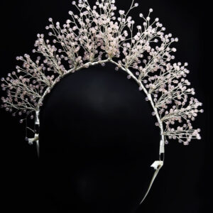 Queen Morgan Gold Orla-clear crystal beaded crown