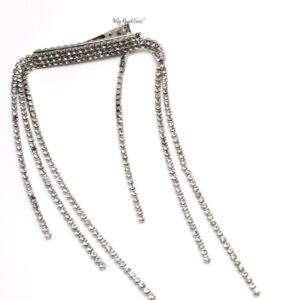 Queen Reina-- crystal drop hair brooch