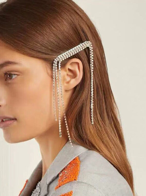 Queen Reina-- crystal drop hair brooch - Image 2