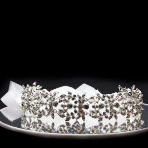 Queen Malala- dazzling silver floral headband - My Roial Ears LTD