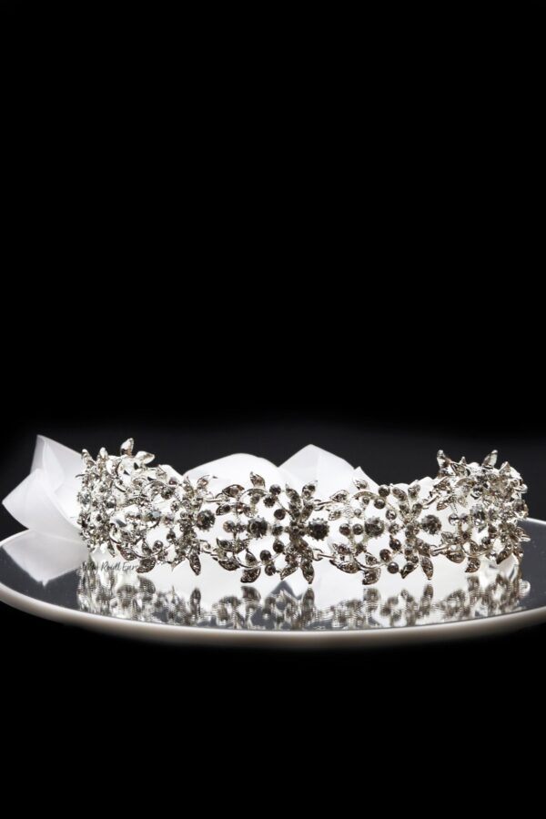 Queen Malala- dazzling silver floral headband - My Roial Ears LTD
