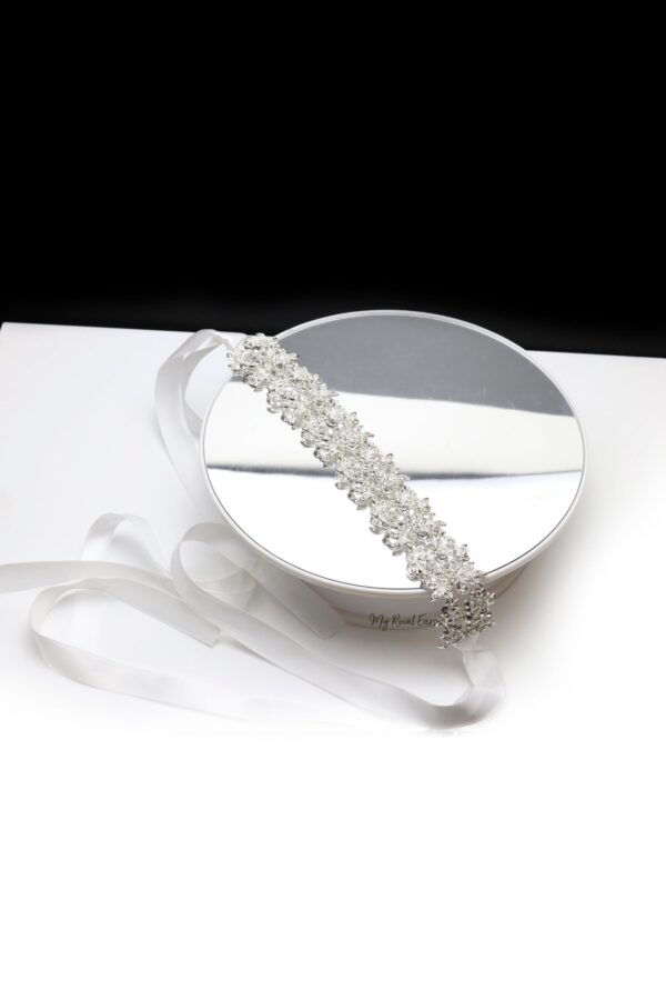 Queen Malala- dazzling silver floral headband - My Roial Ears LTD