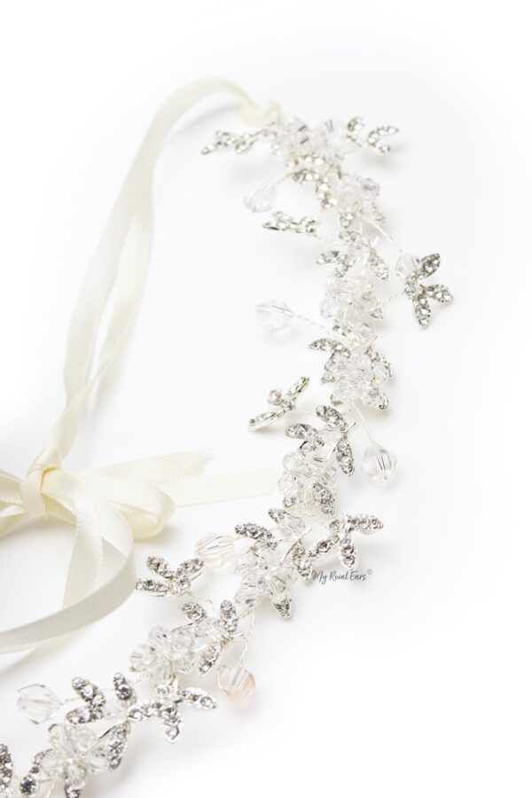 Queen Brigitte- intricate clear silver headband - My Roial Ears LTD