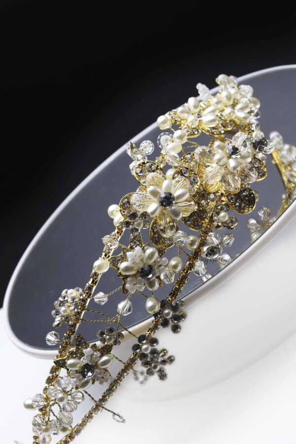 Queen Flo- a golden embellished tiara - My Roial Ears LTD