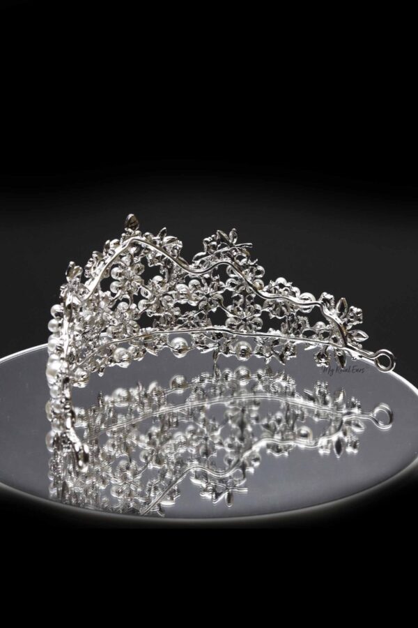 Queen Oprah- crystal and pearl beaded Tiara - My Roial Ears LTD