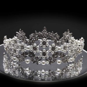 Queen Oprah- crystal and pearl beaded Tiara - My Roial Ears LTD