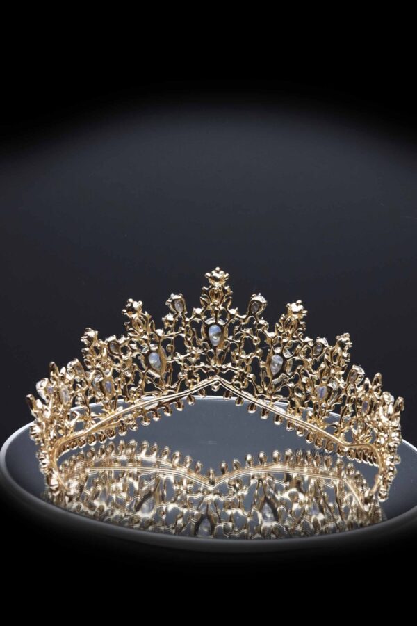 Queen Katharine Gold-rhinestone crystal tiara - My Roial Ears LTD