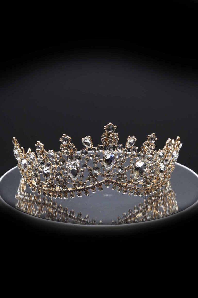Queen Katharine Gold-rhinestone crystal tiara - My Roial Ears LTD