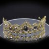 Queen Sheila- exquisite golden glass stone crown - My Roial Ears LTD
