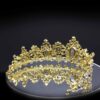 Queen Sheila- exquisite golden glass stone crown - My Roial Ears LTD