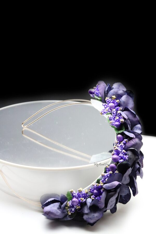 Queen Rox Purple- fresh spring flower headband - My Roial Ears LTD