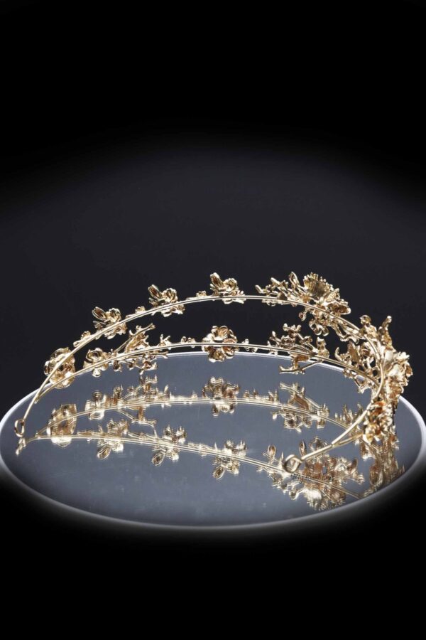Queen Winfrey- handmade golden floral headband - My Roial Ears LTD