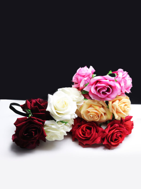 Queen Donna Red- rose flower headband - Image 16