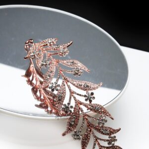 Queen Helary-rose gold crystal leaf headpiece - My Roial Ears LTD