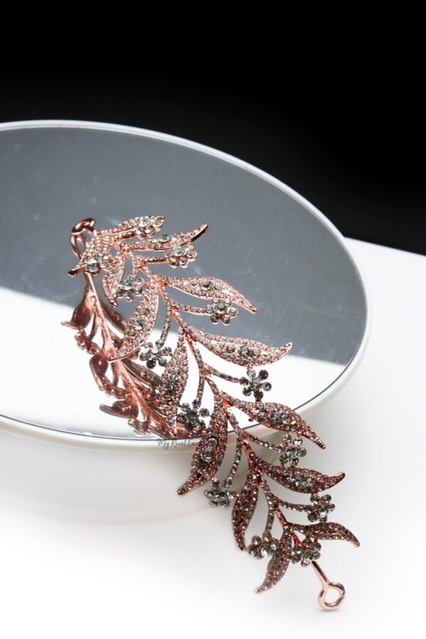 Queen Helary-rose gold crystal leaf headpiece - My Roial Ears LTD