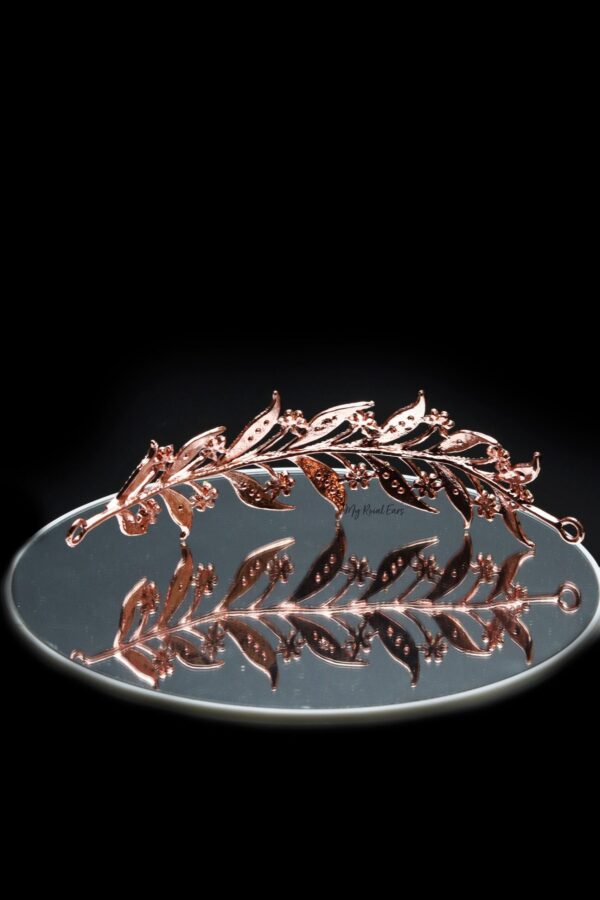 Queen Helary-rose gold crystal leaf headpiece - My Roial Ears LTD