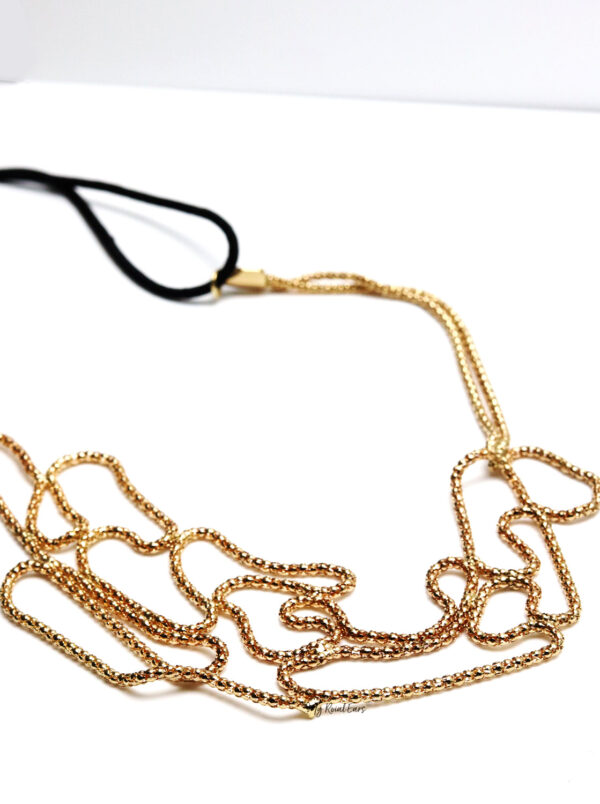 Queen Jacqeline- golden knitted pattern headband - Image 5