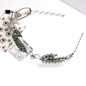 Queen Grace– fairy feather crystal headband