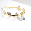 Queen Makeda- gold small butterfly headband - Image 5