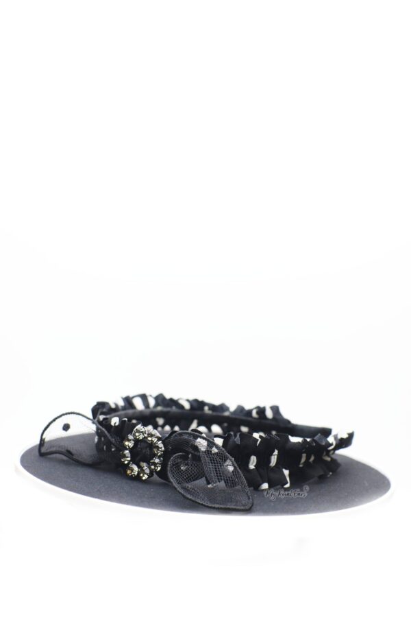 Queen Bathilda- black and white polka dot bow headband - My Roial Ears LTD