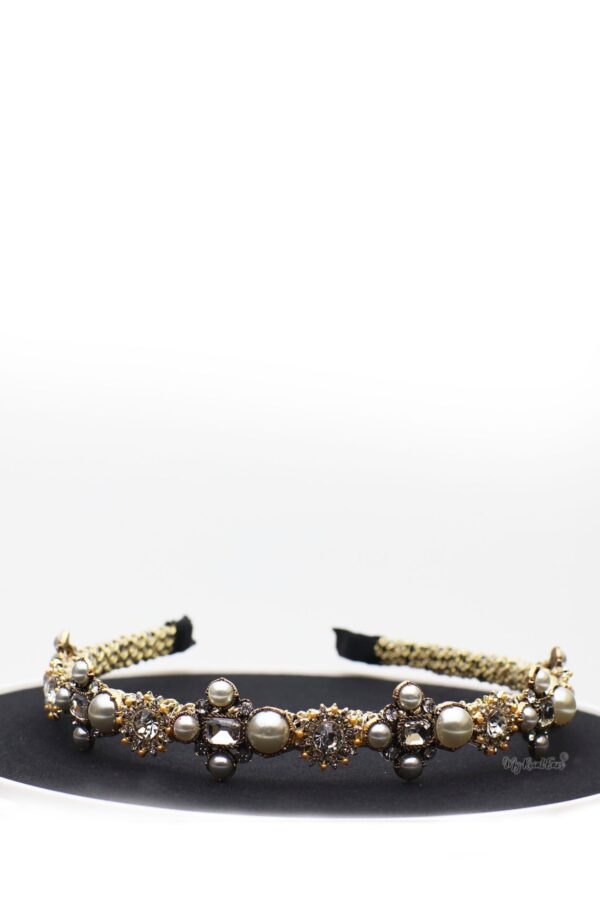 Queen Matilda- crystal baroque pearl headband - My Roial Ears LTD