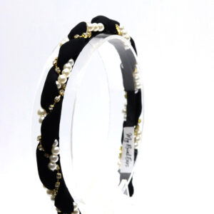 Queen Adeola- chiffon pearl interwoven headband