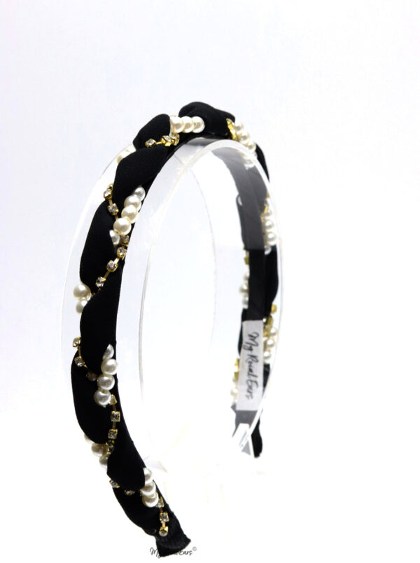 Queen Adeola- chiffon pearl interwoven headband