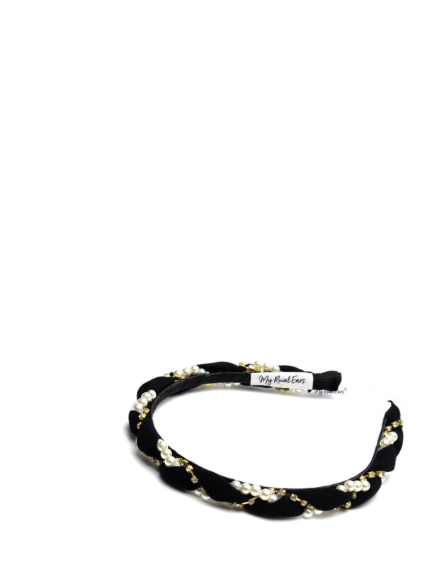 Queen Adeola- chiffon pearl interwoven headband - Image 3