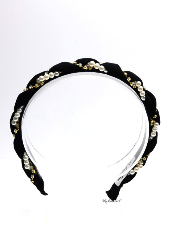 Queen Adeola- chiffon pearl interwoven headband - Image 4