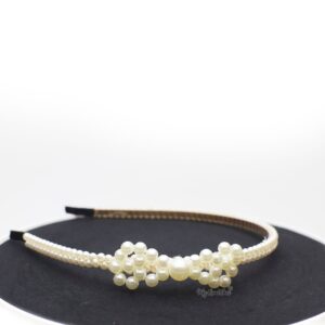 Queen Derica- bow pearl headband - My Roial Ears LTD
