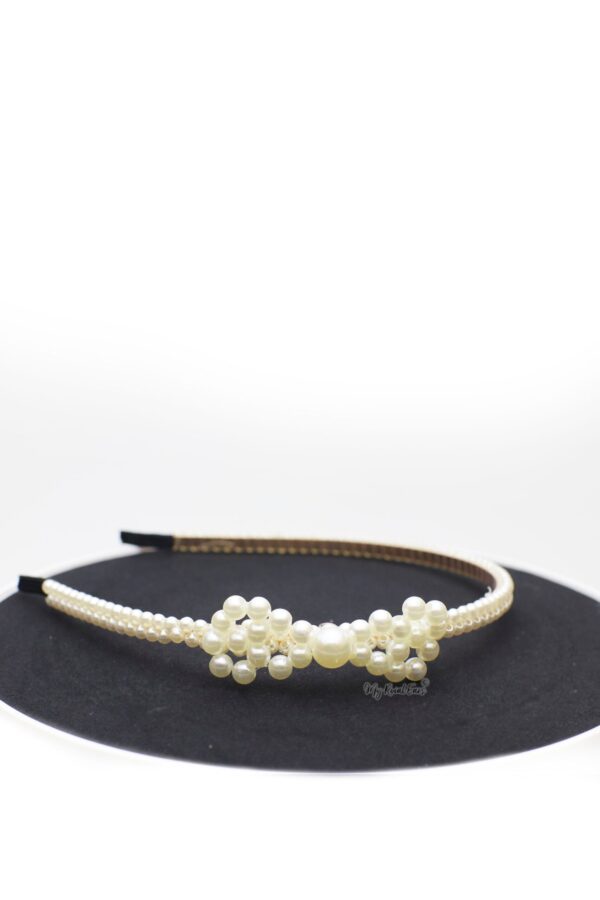 Queen Derica- bow pearl headband - My Roial Ears LTD