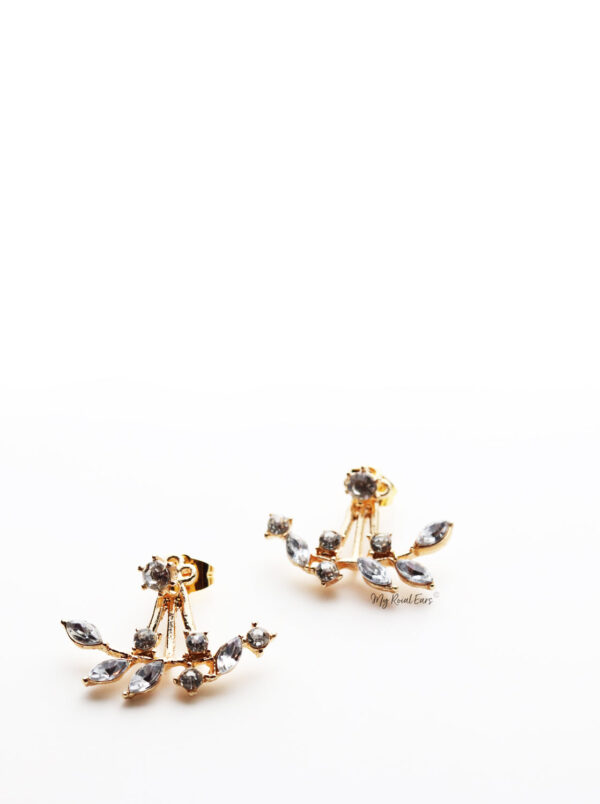 Q.Gwyneth Gold- plated stud earrings - Image 2