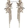Q.Josephine-tassel handcrafted silver bridal earrings - Image 2