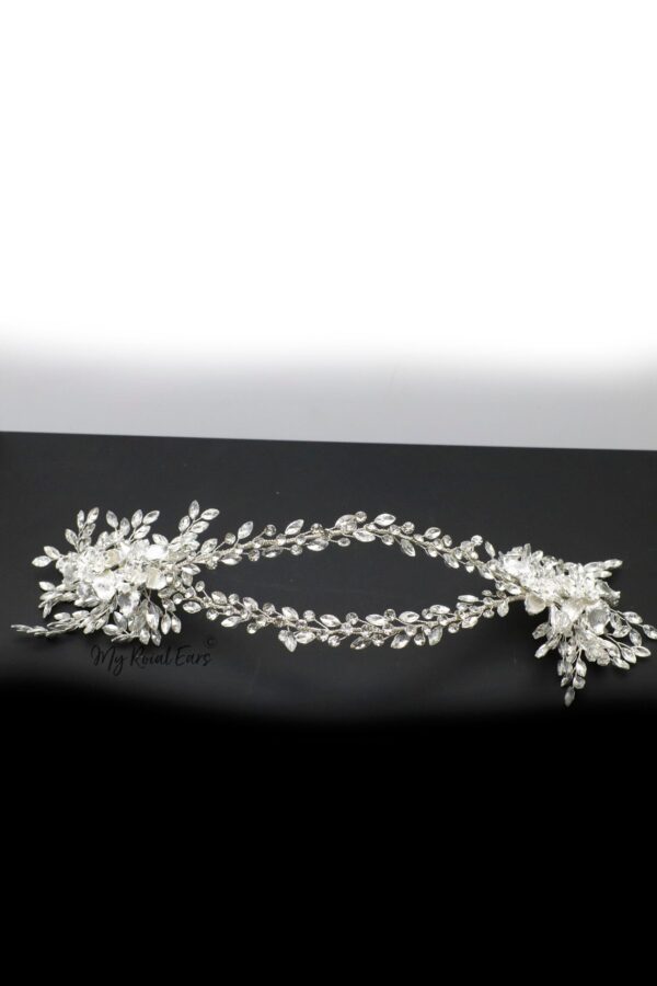 Queen Walda-floral style bridal headpiece - Image 11
