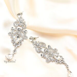 Q.Celeste- chandelier bridal statement drop earrings