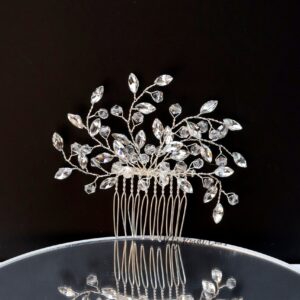 Queen Yvonne- crystal bridal hair clip