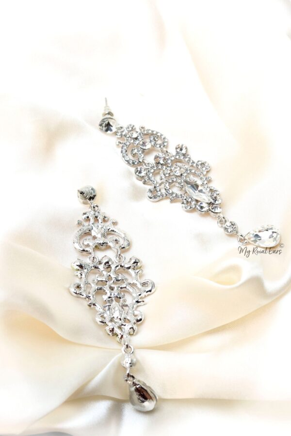 Q.Celeste- chandelier bridal statement drop earrings - Image 3