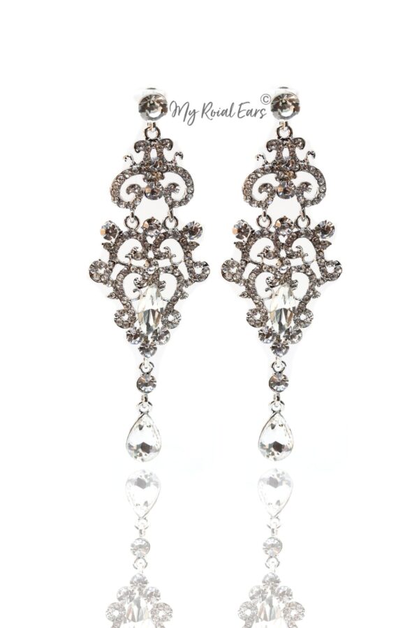 Q.Celeste- chandelier bridal statement drop earrings - Image 2