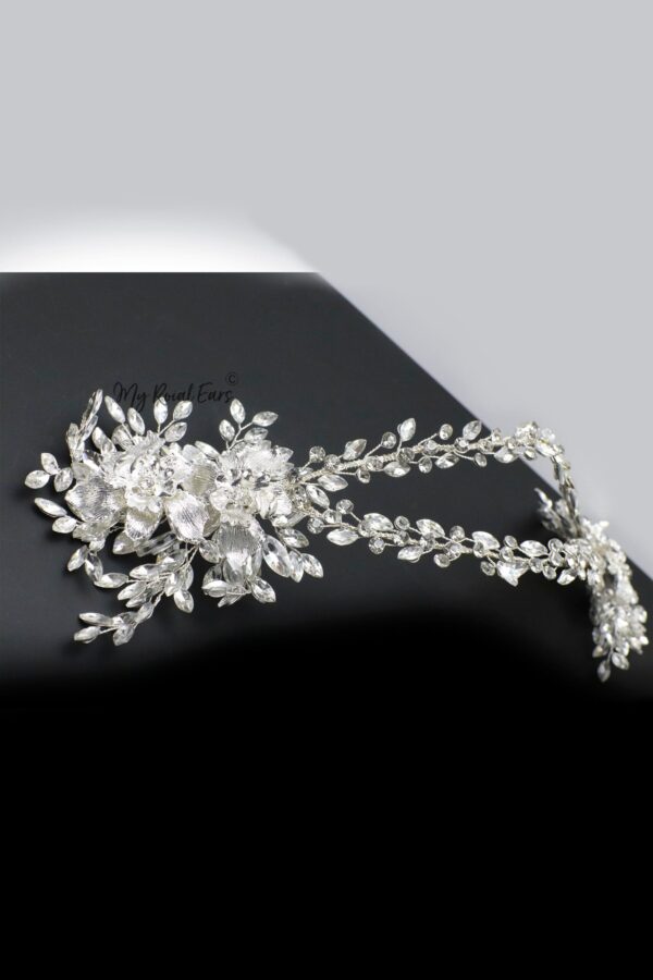 Queen Walda-floral style bridal headpiece - Image 8